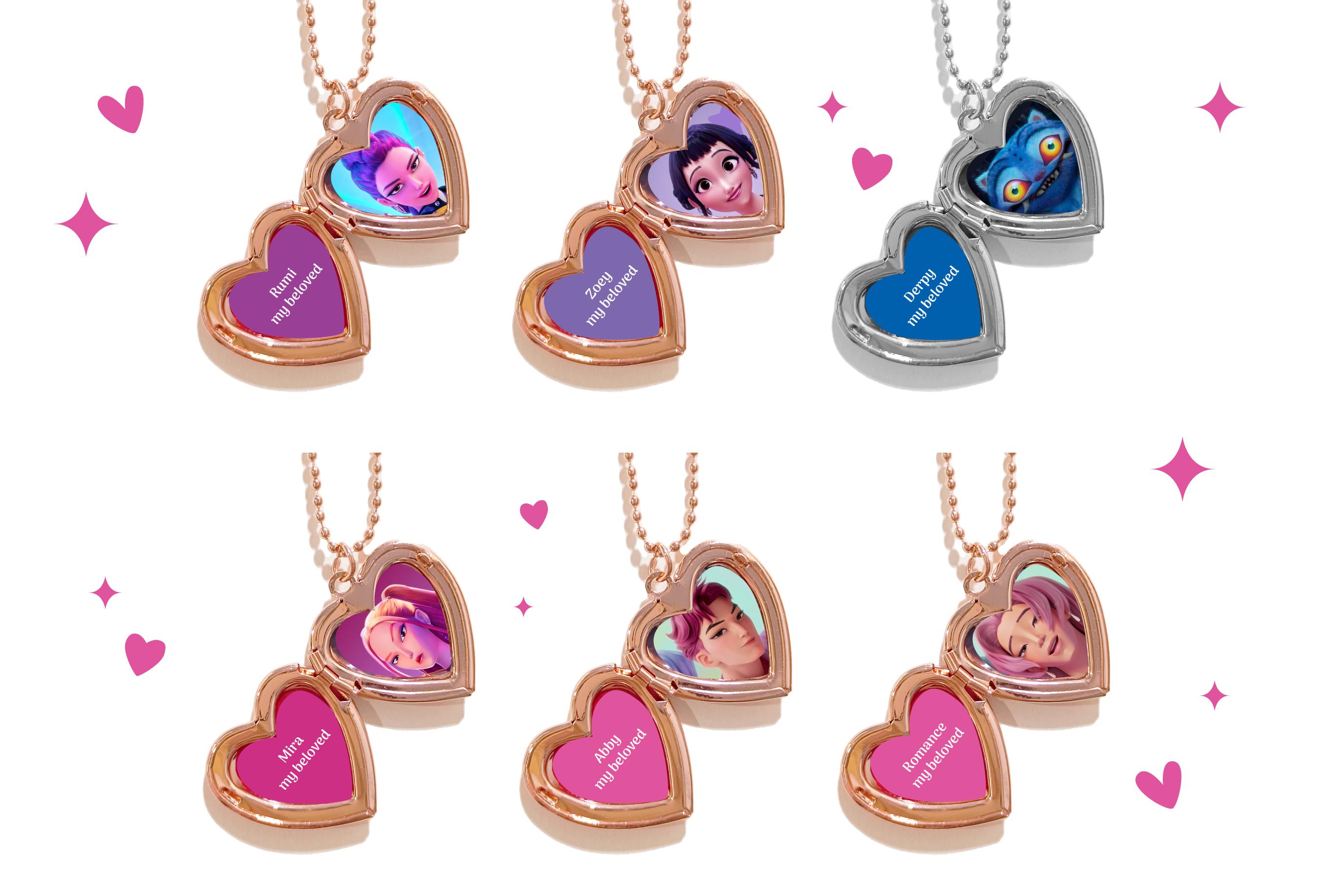 Kpop Demon Hunters Heart Locket Necklace - Etsy