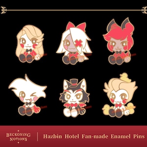 Hazbin Hotel Chibi Enamel Pin Set