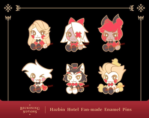 Hazbin Hotel Chibi Enamel Pin Set - Etsy