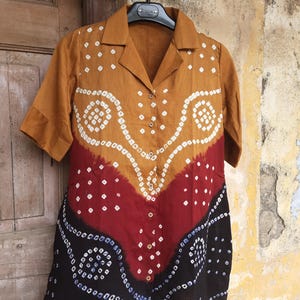 Hand Tie-Dyed Bandhani 3-Piece Set | Cotton Satin Suit with Banarasi Dupatta & Pants | Festive Indian Wear | Handmade in Gujarat