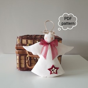 Kerstcadeau, engel, digitaal, doe-het-zelf, kerstdecor, PDF-patroon, naai-tutorial, kerstboomdecor, digitale download