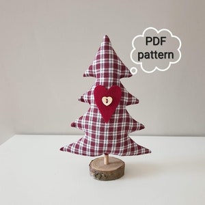 PDF Christmas Tree, Sewing Pattern, DIY, PDF Christmas Ornament, Fabric Christmas Decorations, Instant Digital Download Pattern