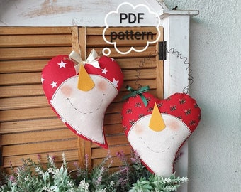 Christmas decoration, PDF Sewing pattern, DIY Snowman, Christmas ornament, Snowman made of fabric, Instant Digital Download Pattern