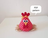 Easter Chicken Sewing Pattern, Digital Easter Chicken, PDF model, Craft pattern, DIY Easter ornament, Easter gift, Instant download