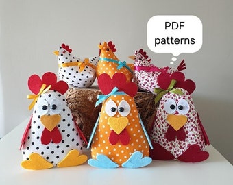 PDF Hen Sewing Pattern, DIY Farmhouse Spring Decor Tutorial - Etsy Canada