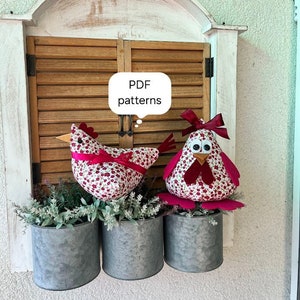 PDF Patterns, DIY Easter Hen and Easter Chicken, Easter Gifts, Easy Sewing Tutorials, Spring decor, Instant Digital Download