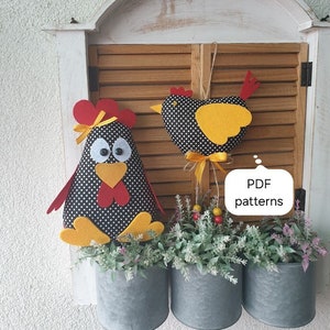 Digital Chickens Patterns, DIY Easter Chickens, Craft Patterns, Sewing Tutorials, PDF Digitals, Easy to make, Easter Gifts, Instant Download