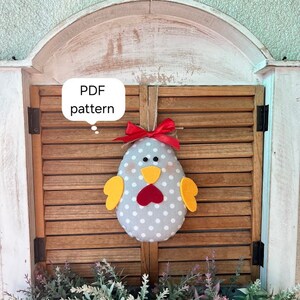 Sweet Easter Chicken, PDF sewing pattern, DIY Easter decoration, Spring sewing project, Easy tutorial, Instant download pattern