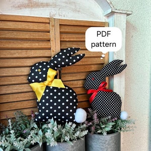 How to make an Easter Bunny, PDF Digitals, Easter Gift, Easy Sewing Tutorial, DIY Easter Decoration, Instant Download