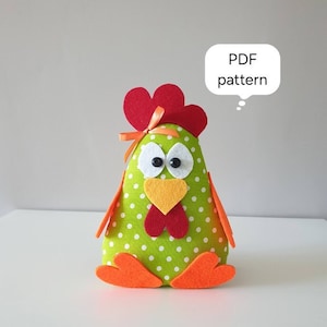 Easy to make Chicken ,PDF Sewing Pattern, Table Decoration, DIY Fabric Chicken, Festive Decor, Easter Otnament, Instant Download Pattern
