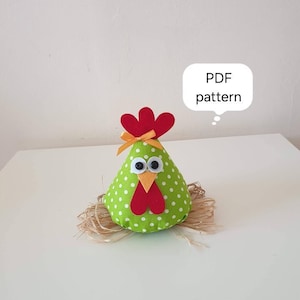 DIY Easter Chicken, PDF pattern & Instruction, Digital, Easter ornament, Sewing tutorial, Easter gift, Instant Download