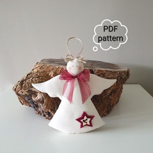 Engel, Digitaal patroon, Kerstcadeau, PDF-patroon, DIY, Kerstornament, Kerstdecor, Naai-tutorial, Instant Downloadpatroon