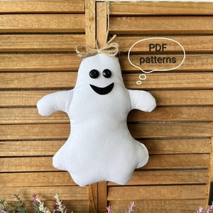 Halloween ghosts, PDF patterns, Halloween decorations, Digital, DIY, Halloween ornaments, Halloween gifts, Beginner sewing, Instant download