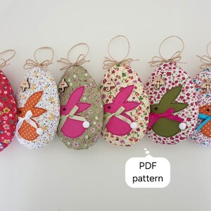 Easy to make Easter egg, PDFSewing pattern, Easter home ideas,DIY,  Sewing tutorial, Easter ornament, Fabric egg, Instant download pattern