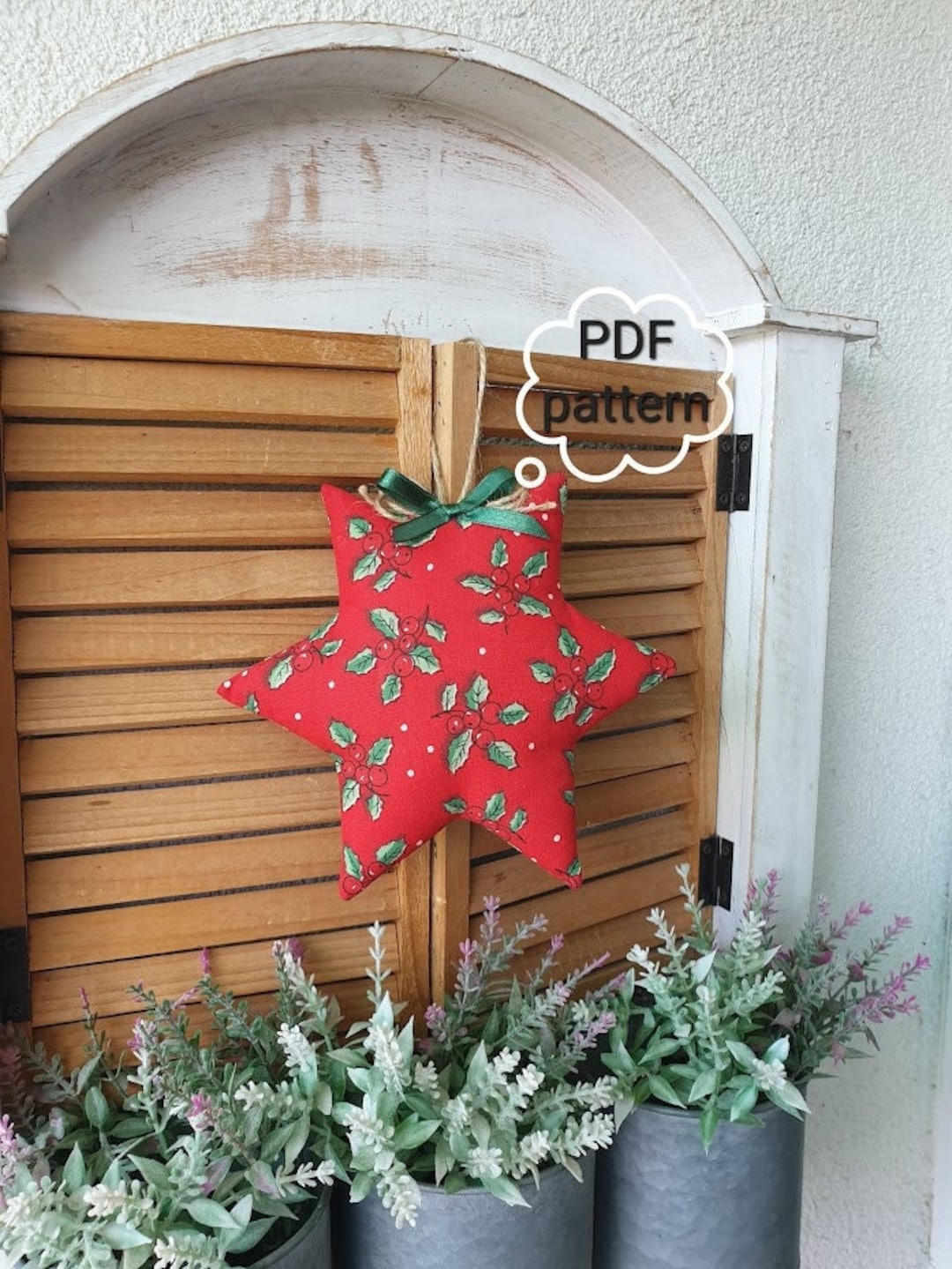 DIY Christmas Star, PDF Sewing Pattern & Instructions, Christmas Tree