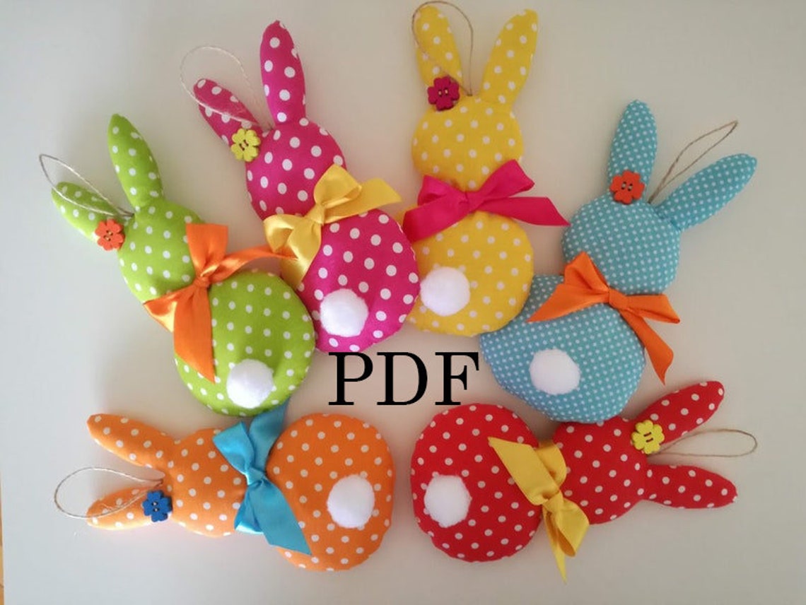 How to make easter bunny pdf sewing pattern fabric rabbit etsy
