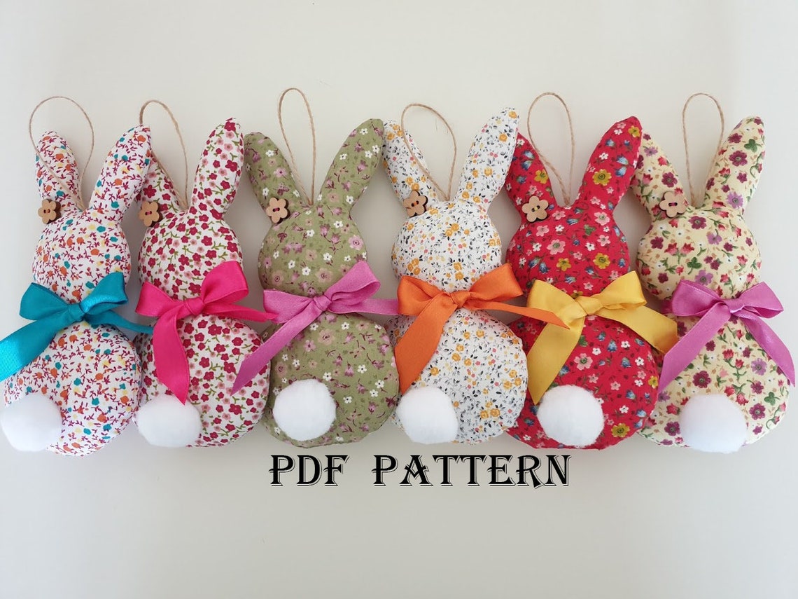 How to Make Easter Bunny PDF Sewing Pattern Fabric Rabbit - Etsy