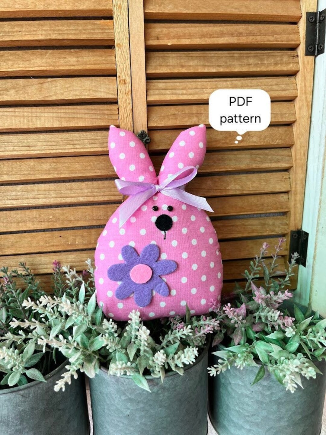 PDF Easter Rabbit, Diyeaster Decoration, PDF Pattern & Instruction ...