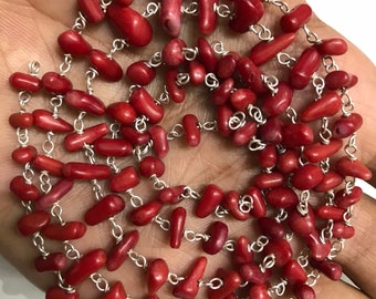 CORAL ROSARY! Natural Bambu Coral  cheeps /30” Rosary CheepsOf Bambu Coral/Very Rare Genuine Coral Smooth Rosary Cheeps