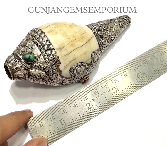 Beautiful Ancient 999 Silver Shankh Natural Sterling Silver