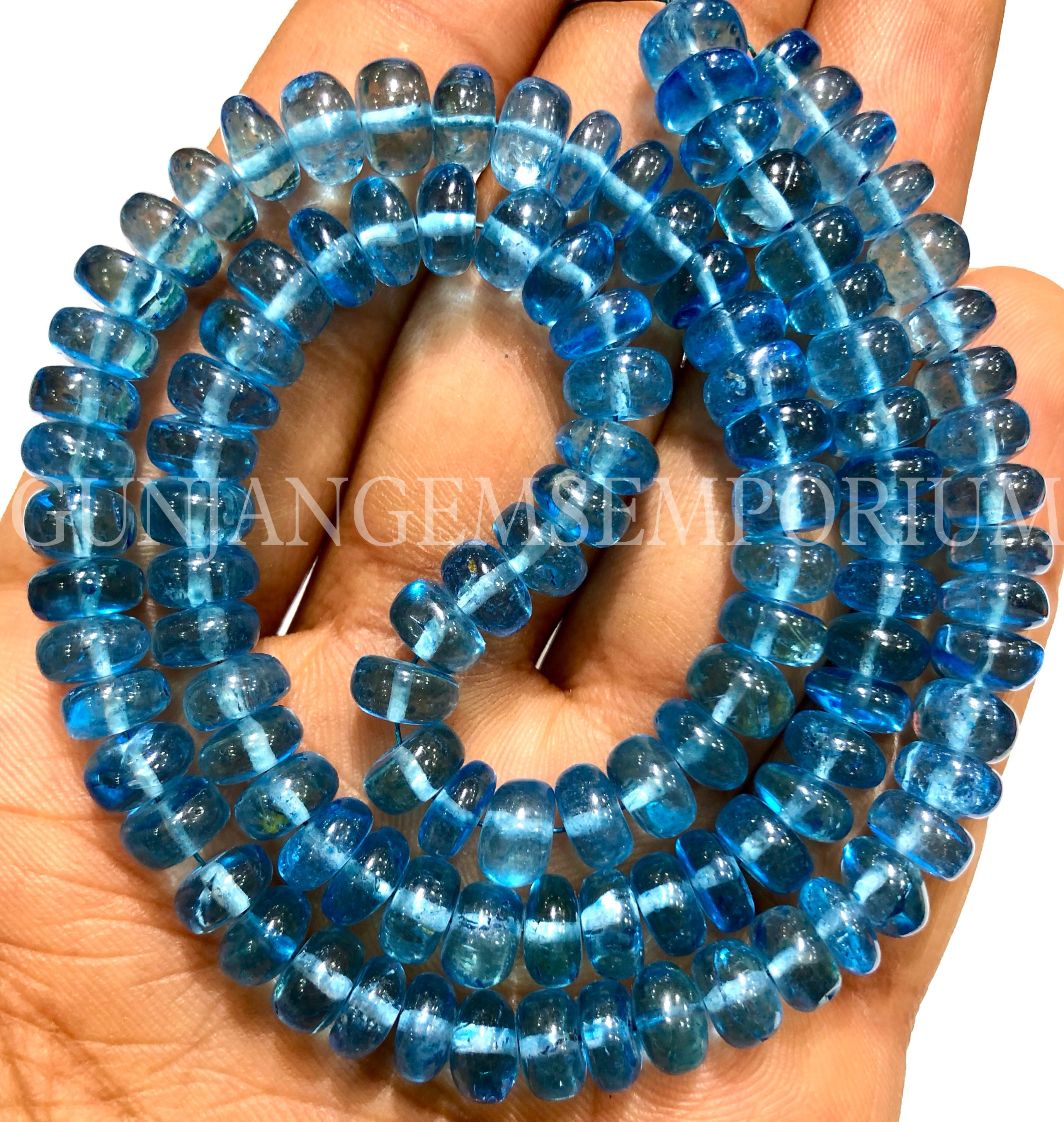 Rareaaa Blue Topaz Smooth Rondelle Beads Natural Swiss Blue Topaz Rondelle Smooth Beads Swiss Topaz Gemstone Beads 7mm Blue Topaz Beads Etsy