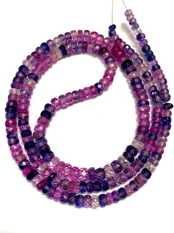 Pink sapphire beads sale