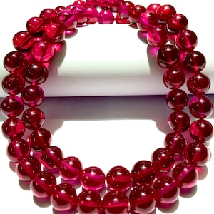 Extremely Gorgeous~AAAA+ Blood Red Ruby Smooth Round Beads Red Ruby Smooth Beads Ruby Ball Shape Beads Smooth Polished Ruby Gemstone Jewelry