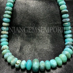 AAA+ Beautiful~~Larimar Smooth Rondelle Beads Natural Larimar Rondelle Smooth Beads Genuine Larimar Gemstone Beads Blueish Larimar Wholesale
