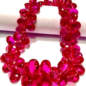 Sparky Gorgeous~~AAAA+ Juicy Pink Spinel Faceted Pear Shape Beads Pink Spinel Almond Shape Beads Spinel Gemstone Beads Pink Spinel Briolette