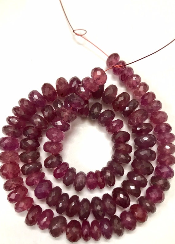 Rare Neuf ! Rubis naturel violet rose pierres précieuses AAA Micro facettes rondes 4 MM 5 MM 6 MM 7 MM 9 MM perles en vrac (D224) - France