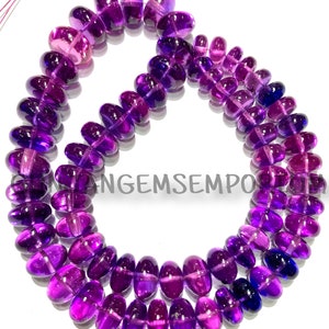 AAAA++ BEAUTIFUL~~Shaded Purple Sapphire Smooth Rondelle Beads Top QUALITY Purple Sapphire Gemstone Beads Pink Sapphire Rondelle Smooth Bead