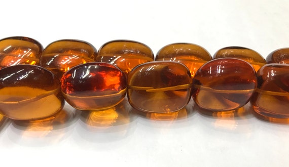 CITRINE Color Astonishing Hydro Quartz.Elegant Smooth Nuggets Man Made Beads .Free Form Size 16” Strand // Citrine Color Art Piece// Rare