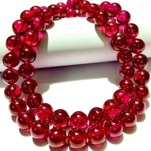 Extremely Gorgeous~AAAA+ Blood Red Ruby Smooth Round Beads Red Ruby Smooth Beads Ruby Ball Shape Beads Smooth Polished Ruby Gemstone Jewelry