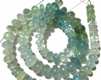 100% Natural Milky Aquamarine Gemstone Beads••Beautiful Shaded Aquamarine Stone Rondelle Shape Beads••7-9*5-7mm W*H Milky Aquamarine Beads