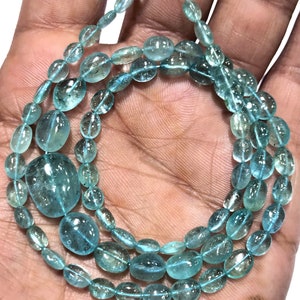 AAA+ Natural Paraiba Tourmaline Gemstone Beads Very Rare Paraiba Tourmaline Smooth Nuggets 18” Indicolite Blue Tourmaline Gems Nuggets Beads