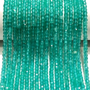 Rare Quality~~AAAA+ Apatite Faceted Rondelle Beads 10 Strands Natural Neon Blue Apatite Rondelle 3mm Apatite Gemstone Genuine Apatie Beads