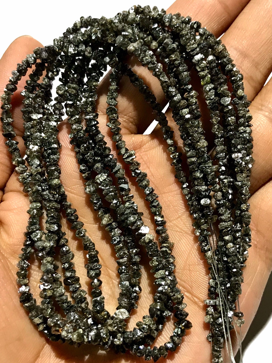 100 Natural Diamond ChipsDark Grey Diamond Chips AAA Etsy