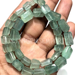 AAA+ Extremely Beautiful~Greenish~Blue Aquamarine Nuggets Genuine Aquamarine Faceted Nuggets Beads Aquamarine Gemstone Bead Milky Aquamarine