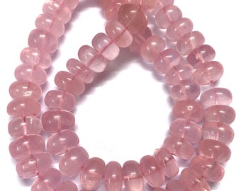 natural Faceted Rondelle Rose Quartz Gems Loose Beads for Jewelry Making v1711