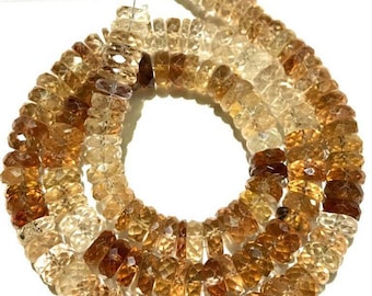 Gorgeous Imperial Topaz Faceted Gemstone Beads/8 MM 18” Wheel Shape Imperial Topaz/Natural Top Notch Quality Imperial Topaz 7mm 18” Line