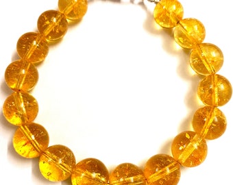 Gele Citrien Gladde Ronde Kralen 12mm Citrien Ronde Kralen 8Inch Citrien Armband Natuurlijke Citrien Edelsteen Kralen Geel Citrien Gladde Ballen