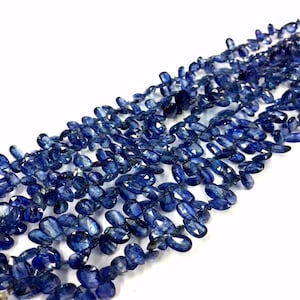 Natural Faceted Kyanite Pear Shape Beads 5mm Amazing Quality Kyanite Gemstone Beads 8" Kyanite Strand New Arrival
