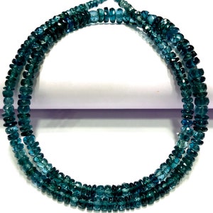 AAAA+ Tak piękne~~ London Topaz fasetowane koraliki Rondelle Koraliki z kamieni szlachetnych London Blue Topaz 4 mm/6 mm Niebieskie koraliki fasetowane London Topaz Biżuteria