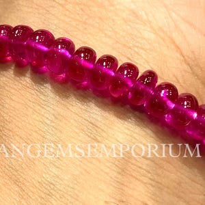 Hot Pink Spinel Beaded Bracelet GORGEOUS AAAA+ Spinel Smooth Beads 6/7mm Bracelet Spinel Gemstone Beads 7 Inch Bracelet Stone Jewelry Beads