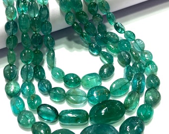 Extremely Rare~~AAAA+ Paraiba Tourmaline Gemstone Beads Natural Blue Tourmaline Smooth Nuggets Beads Indicolite Tourmaline 4 Layer Necklaces