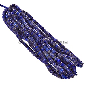 AAA + Perline di lapislazzuli blu Lapislazzuli naturali Perline di pneumatici sfaccettati Perline di pietre preziose di lapislazzuli Perline a forma di pneumatico di lapislazzuli 7-8mm Perline sfaccettate di lapislazzuli