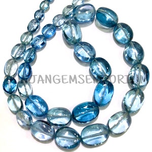 AAAA++ GORGEOUS~~Sky Blue Topaz Oval Nuggets Beads Blue Topaz Smooth Ovals Blue Topaz Oval Shape Beads Sky Topaz Gemstone Beads Oval Beads