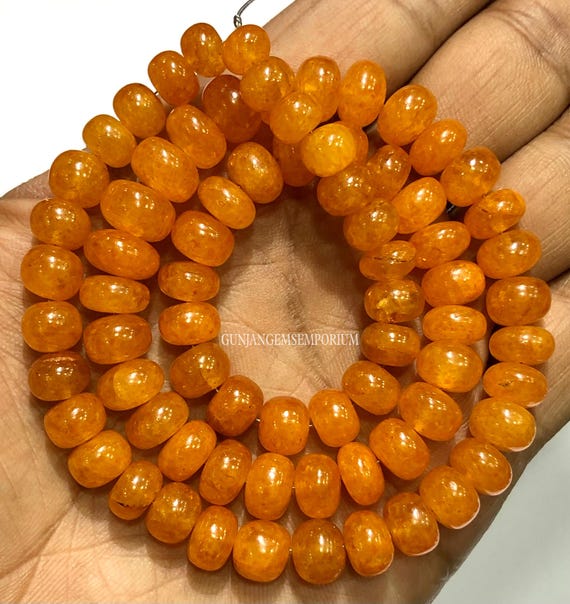 オレンジムーンストーンとストロベリークオーツを組み合わせてみました！かわいい！ オレンジ ストロベリー クォーツ スムース ロンデル ビーズ AAA+ 品質