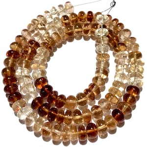 AAA++ Quality~~ Shaded Imperial Topaz Smooth Beads Natural Imperial Topaz Smooth Rondelle Beads 7mm Imperial Topaz Gemstone Beads Jewellry