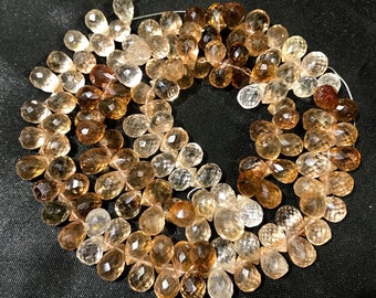 Exclusive Imperial Topaz Faceted Gemstone Beads/7*11 MM W*H 18” Teardrop Shape Imperial Topaz/Natural Top Notch Quality Imperial Topaz Drops